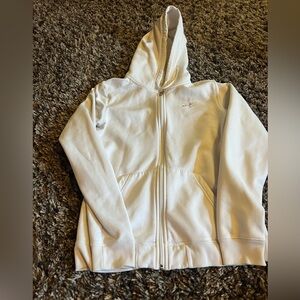 White under Armour zip up hoodie